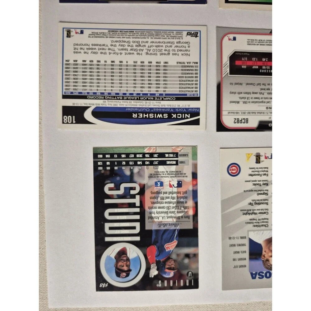 MLB Baseball Card Lot Ken Griffey Jr Sammy Sosa Albert Belle Nick Swisher Hunter